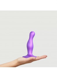 Фиолетовая насадка Strap-On-Me Dildo Plug Curvy size S - Strap-on-me - купить с доставкой в Ярославле