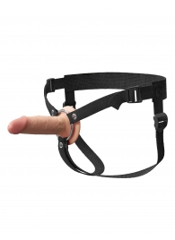 Телесный пустотелый фаллопротез 5’’ Hollow Silicone Strap-On - 14 см. - Pipedream - купить с доставкой в Ярославле