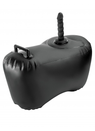 Черное надувное кресло с платформой для фиксации дилдо Body Dock Inflatable Love Seat - Pipedream - купить с доставкой в Ярославле