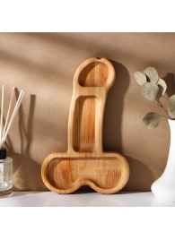 Деревянное блюдо для подачи в форме члена (25 х 16,5 х 1,7 см) - Сима-Ленд - купить с доставкой в Ярославле