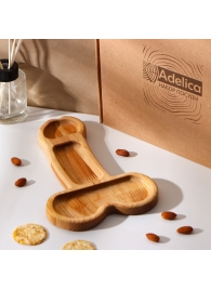 Деревянное блюдо для подачи в форме члена (25 х 16,5 х 1,7 см) - Сима-Ленд - купить с доставкой в Ярославле