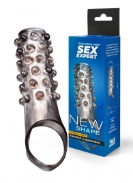 Дымчатая насадка на пенис с выпуклостями - 11 см. - Sex Expert - в Ярославле купить с доставкой