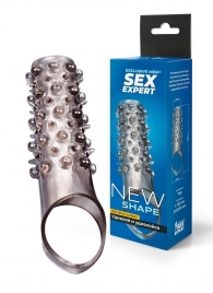 Дымчатая насадка на пенис с шипами и выпуклостями - 12 см. - Sex Expert - в Ярославле купить с доставкой