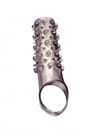 Дымчатая насадка на пенис с шипами и выпуклостями - 12 см. - Sex Expert - в Ярославле купить с доставкой