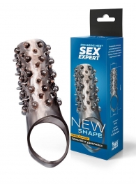 Дымчатая насадка на пенис с шипами и выпуклостями - 12,5 см. - Sex Expert - в Ярославле купить с доставкой