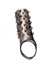 Дымчатая насадка на пенис с шипами и выпуклостями - 12,5 см. - Sex Expert - в Ярославле купить с доставкой