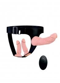 Женский страпон с 3 насадками и вибрацией - Erowoman-Eroman - купить с доставкой в Ярославле