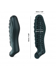 Серая силиконовая насадка на пенис с подхватом Manwan Ryzer - Manwan - в Ярославле купить с доставкой