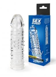 Прозрачная закрытая насадка на пенис - 17 см. - Sex Expert - в Ярославле купить с доставкой