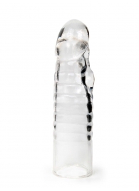 Прозрачная закрытая насадка на член - 15 см. - Sex Expert - в Ярославле купить с доставкой