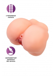 Реалистичный мастурбатор в форме попки с 2 любовными входами - No Name - в Ярославле купить с доставкой