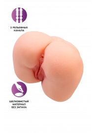 Реалистичный мастурбатор-попка с 2 любовными входами - No Name - в Ярославле купить с доставкой
