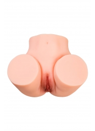 Телесный мастурбатор в форме попки с 2 любовными входами - No Name - в Ярославле купить с доставкой