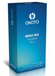 Презервативы OKOTO Mega Mix - 18 шт. - Sitabella - купить с доставкой в Ярославле