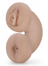 Телесный люминесцентный двусторонний мастурбатор Tasha - Blush Novelties - в Ярославле купить с доставкой