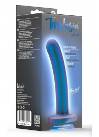 Синяя насадка с гладкой поверхностью Surrender 5.75 Inch Intermediate Pegging Dildo - 14,6 см. - Blush Novelties - купить с доставкой в Ярославле