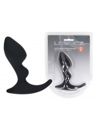 Черная анальная пробка для массажа простаты Double Ripple Silicone Prostate Massager - Shots Media BV - в Ярославле купить с доставкой