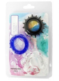 Набор из 3 эрекционных колец разного цвета и рельефа - Boys of Toys - в Ярославле купить с доставкой