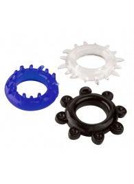 Набор из 3 эрекционных колец разного цвета и рельефа - Boys of Toys - в Ярославле купить с доставкой