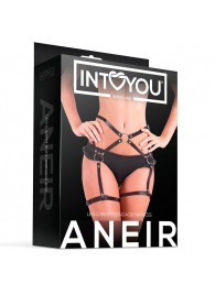 Черные стрепы на бёдра Aneir - Intoyou - купить с доставкой в Ярославле