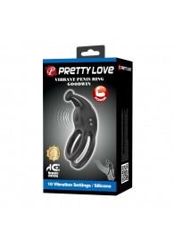 Черное перезаряжаемое виброкольцо Goodwin - Baile - в Ярославле купить с доставкой