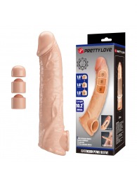 Телесный фаллоудлинитель с подхватом мошонки Silas - 26 см. - Baile - в Ярославле купить с доставкой