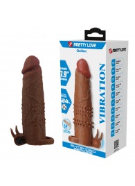 Коричневая насадка на пенис Quillon - 20 см. - Baile - в Ярославле купить с доставкой