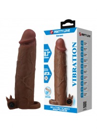 Коричневая насадка на пенис Xerxes - 22 см. - Baile - в Ярославле купить с доставкой