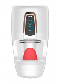 Белый мастурбатор с язычком и возвратно-поступательными движениями - Secwell - в Ярославле купить с доставкой