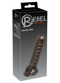 Насадка на пенис Rebel smoke с рёбрышками и отверстием под мошонку - Orion - в Ярославле купить с доставкой