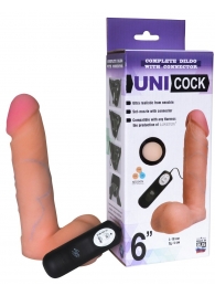 Фаллическая насадка Харнесс UNICOCK 6  с вибрацией - 18 см. - LOVETOY (А-Полимер) - купить с доставкой в Ярославле