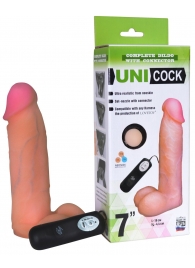 Фаллическая насадка Харнесс UNICOCK 7  с вибрацией - 19 см. - LOVETOY (А-Полимер) - купить с доставкой в Ярославле