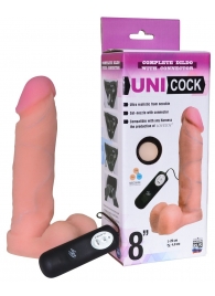 Фаллическая насадка Харнесс UNICOCK 8  с вибрацией - 20 см. - LOVETOY (А-Полимер) - купить с доставкой в Ярославле