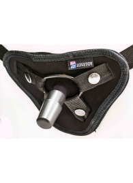 Страпон с 2 насадками и вибрацией UniStrap - 19 и 12 см. - LOVETOY (А-Полимер) - купить с доставкой в Ярославле