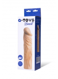 Насадка с ярко выраженной головкой и рельефным стволом - 19 см. - A-toys - в Ярославле купить с доставкой