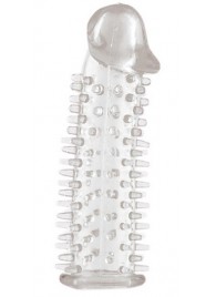 Прозрачная насадка на половой член с закрытой головкой и шипами - 12,5 см. - ToyFa - в Ярославле купить с доставкой