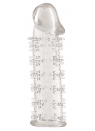 Гелевая прозрачная насадка с шипами - 12 см. - Toyfa Basic - в Ярославле купить с доставкой