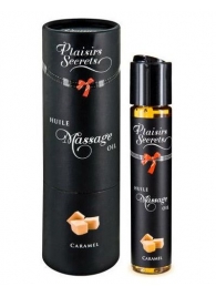 Массажное масло с ароматом карамели Huile de Massage Gourmande Caramel - 59 мл. - Plaisir Secret - купить с доставкой в Ярославле