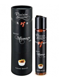 Массажное масло с ароматом крем брюле Huile de Massage Gourmande Creme Brulée - 59 мл. - Plaisir Secret - купить с доставкой в Ярославле