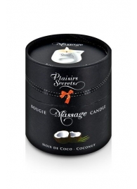 Массажная свеча с ароматом кокоса Bougie de Massage Gourmande Coco - 80 мл. - Plaisir Secret - купить с доставкой в Ярославле