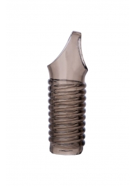 Дымчатая насадка с рёбрышками и подхватом мошонки ToyFa XLover - 12,5 см. - ToyFa - в Ярославле купить с доставкой