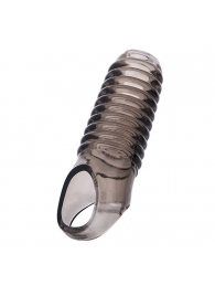 Дымчатая насадка с рёбрышками и подхватом мошонки ToyFa XLover - 12,5 см. - ToyFa - в Ярославле купить с доставкой