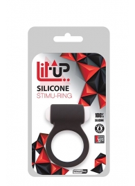 Чёрное эрекционное виброкольцо LIT-UP SILICONE STIMU RING 3 BLACK - Dream Toys - в Ярославле купить с доставкой