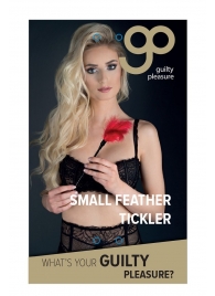 Пластиковая метелочка с красными пёрышками Small Feather Tickler - 32 см. - Blush Novelties - купить с доставкой в Ярославле