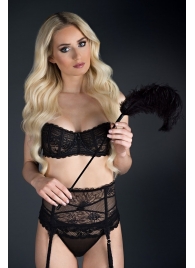 Стек с большим чёрным пером Large Feather Tickler - 65 см. - Blush Novelties - купить с доставкой в Ярославле