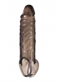 Дымчатая фаллическая насадка с подхватом и закрытой головкой - 16,2 см. - ToyFa - в Ярославле купить с доставкой