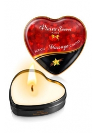 Массажная свеча с ароматом ванили Bougie Massage Candle - 35 мл. - Plaisir Secret - купить с доставкой в Ярославле