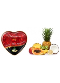 Массажная свеча с ароматом экзотических фруктов Bougie Massage Candle - 35 мл. - Plaisir Secret - купить с доставкой в Ярославле