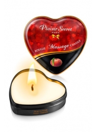 Массажная свеча с ароматом персика Bougie Massage Candle - 35 мл. - Plaisir Secret - купить с доставкой в Ярославле