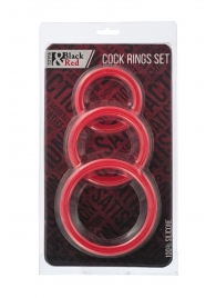 Набор из 3 красных эрекционных колец различного диаметра - ToyFa - в Ярославле купить с доставкой
